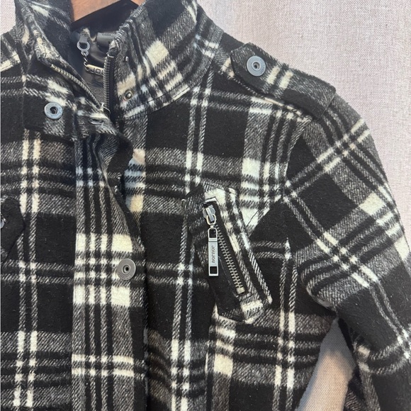Jou Jou Black and White Flannel Zip Up Winter Coat - Picture 2 of 9